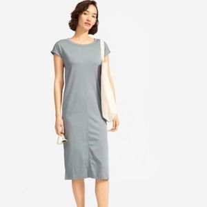 Everlane Luxe Cotton Side-Slit Tee Dress